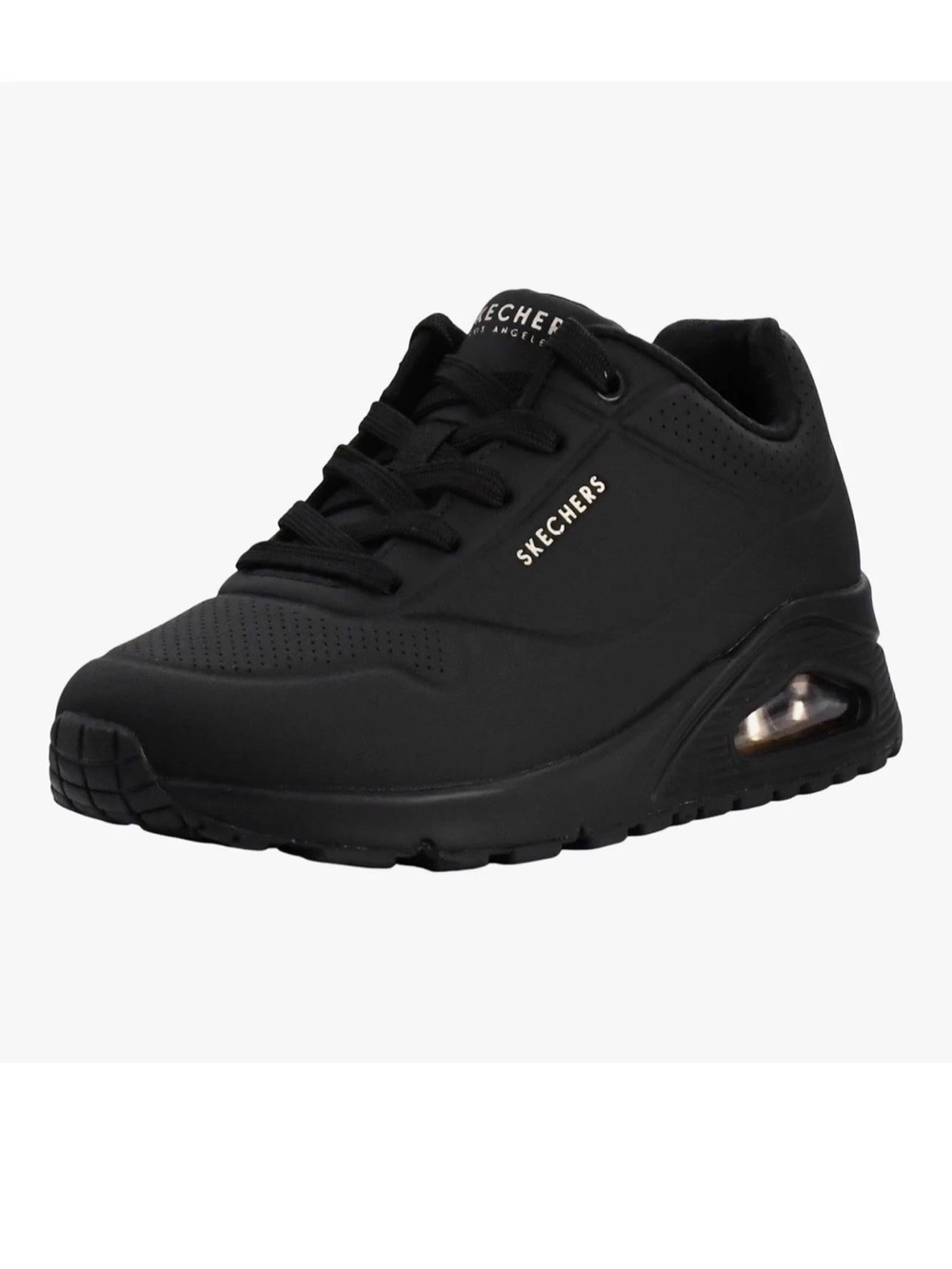 Skechers Women’s Uno Stand on Air  Platform Sneaker Black Size 5